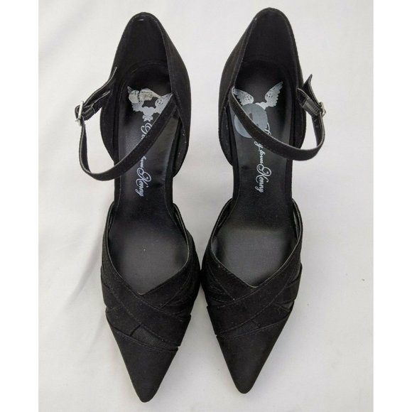 Penny Loves Kenny Women's Heels Shoes Size 7 Pumps Point-Toe T-Strap Black - Picture 5 of 11